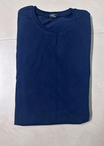 Solid Oversized T-shirt (Navy Blue)
