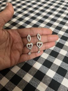Heart-Shaped Dangle Earrings