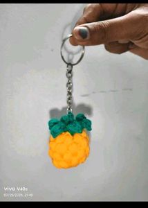 Handmade Crochet Pineapple Keychain