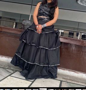 black party wear crop top