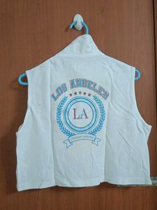 Sleeveless White Crop Top