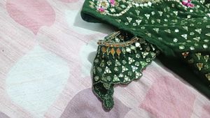 Mehendi Green Peplum Sharara Set