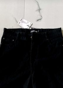 Black Wide Leg Cargo Jeans