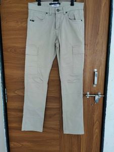 Men's Beige Cargo Pants
