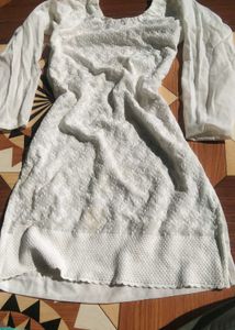 Elegant White Chikankari Kurta