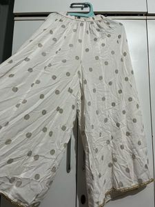 White Polka Dot Palazzo Pants