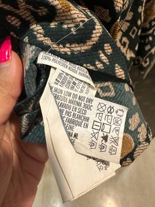 Forever 21 Green ikat pattern Casual skater Dress