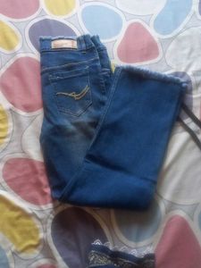Women's Blue Wide Leg Jeans