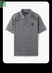 Men's Denim Grey Polo T-Shirt