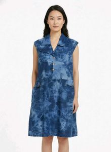 Denim Tie-Dye Dress