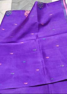 Vibrant Pink &amp; Purple Silk Saree