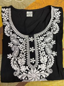 🖤 CLASSY BLACK &amp; WHITE FLORAL KURTA 🖤