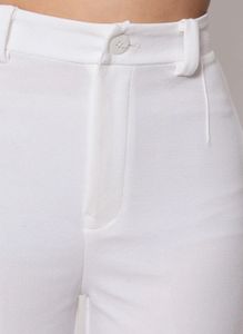 🤍White High waist trouser