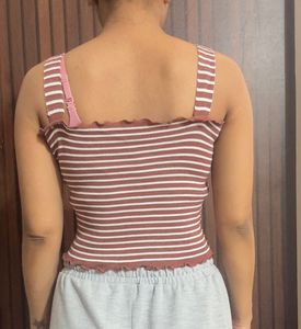 Striped Crop Tank Top