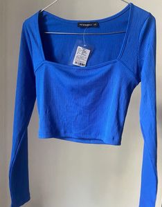 NWT Royal Blue Square Neck Top
