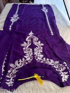 Elegant Purple Embroidered Kurta Set