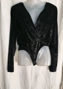 Velvet Wrap Bodysuit