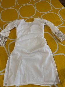 Elegant White Kurta Set with Dupatta
