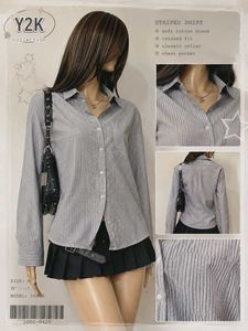 Y2K Striped Button-Up Shirt / unisex
