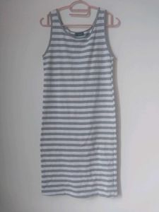 Striped Sleeveless Midi Dress