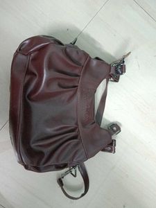Chic Brown Leather Handbag