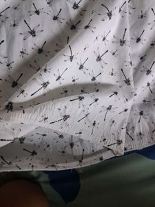 White Tunic with Dragonfly Print