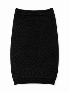 Mango women Black Knit Pencil Skirt