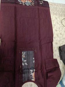 Maroon Ethnic Kurta with Floral Detail