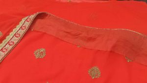 Heavy Beautiful Orange Saree
