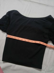 Black Lace Long Sleeve Top