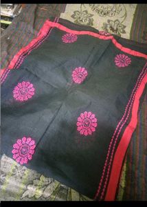 Pink Kurta with Black Print