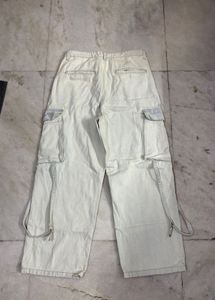 NUON WESTSIDE MEN ICE WASHED CARGO JEANS 32