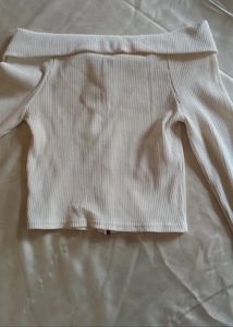 Off-Shoulder Zipper Top