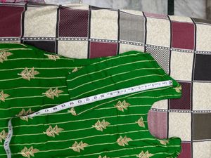 Green Embroidered Kurta