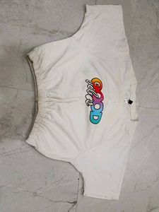 White Graphic Print T-Shirtfor 9,10 year