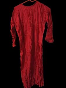 Red Embroidered Kurta new only