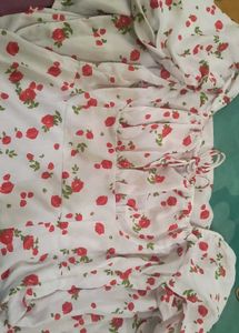 Floral Midi Dress with Puff Sleeves