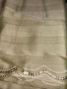 Elegant Light Green Mirror Work Saree
