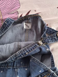 Cute Denim Overalls Shorts with Hearts