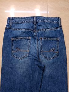 blue wash wide leg