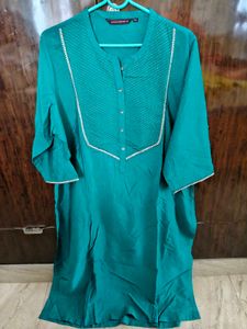 Teal Embroidered Kurta