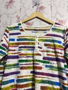 Colorful Striped Long Sleeve Top