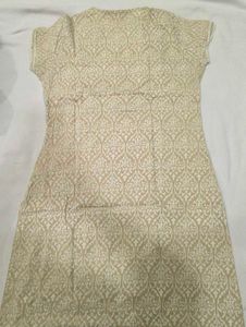 Elegant Beige Printed Kurta