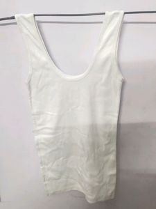 White U Neck Camisole For Ladies 28 To 34 Size