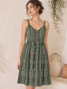 Boho Olive Green Maxi long Dress cottagecore