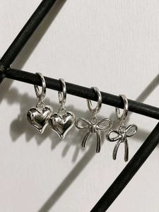Cute Heart & Bow Earrings Set