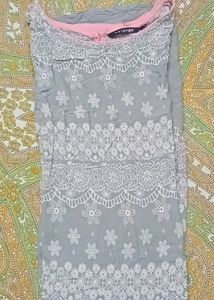 Melange Gray sleeveless kurti