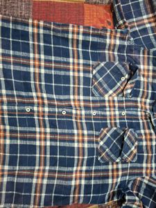 Classic Blue Plaid Flannel Shirt