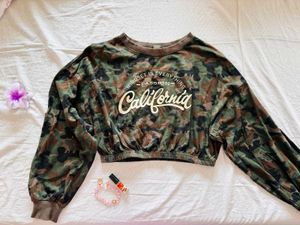 army print crop top