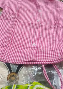 Red Gingham Puff Sleeve Top